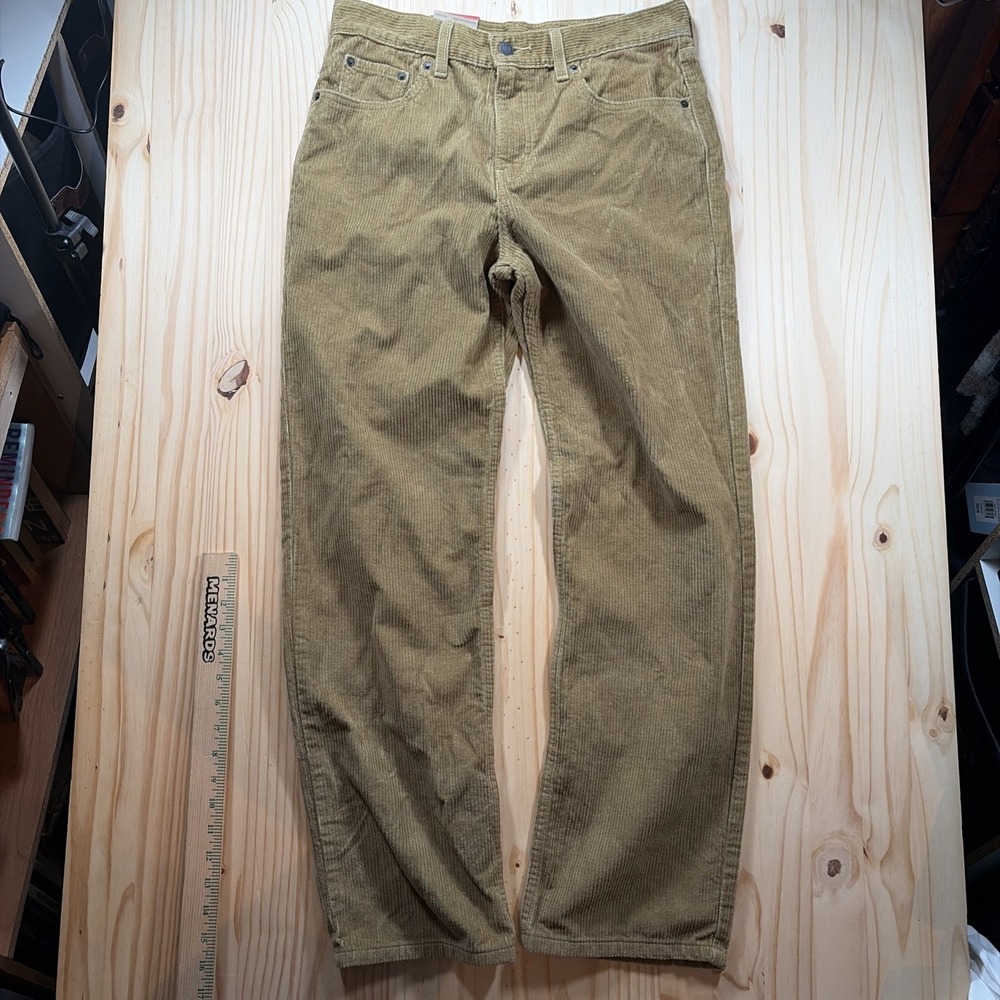 LEVIS Women's Corduroy Tan Low Pro Straight Legs Mid Waist Pants Size 29x30